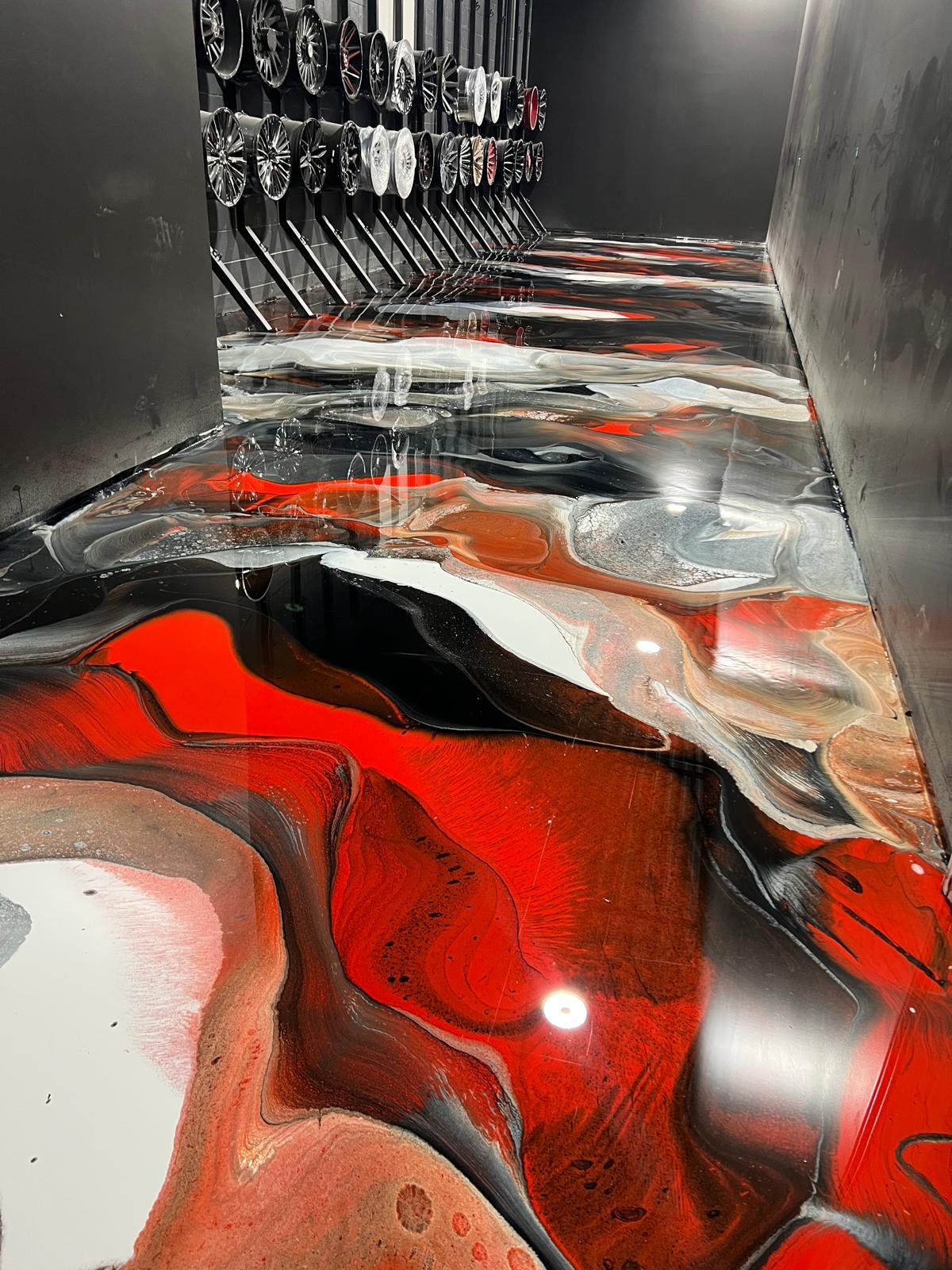 red-metallic-epoxy-showroom-floor-toronto
