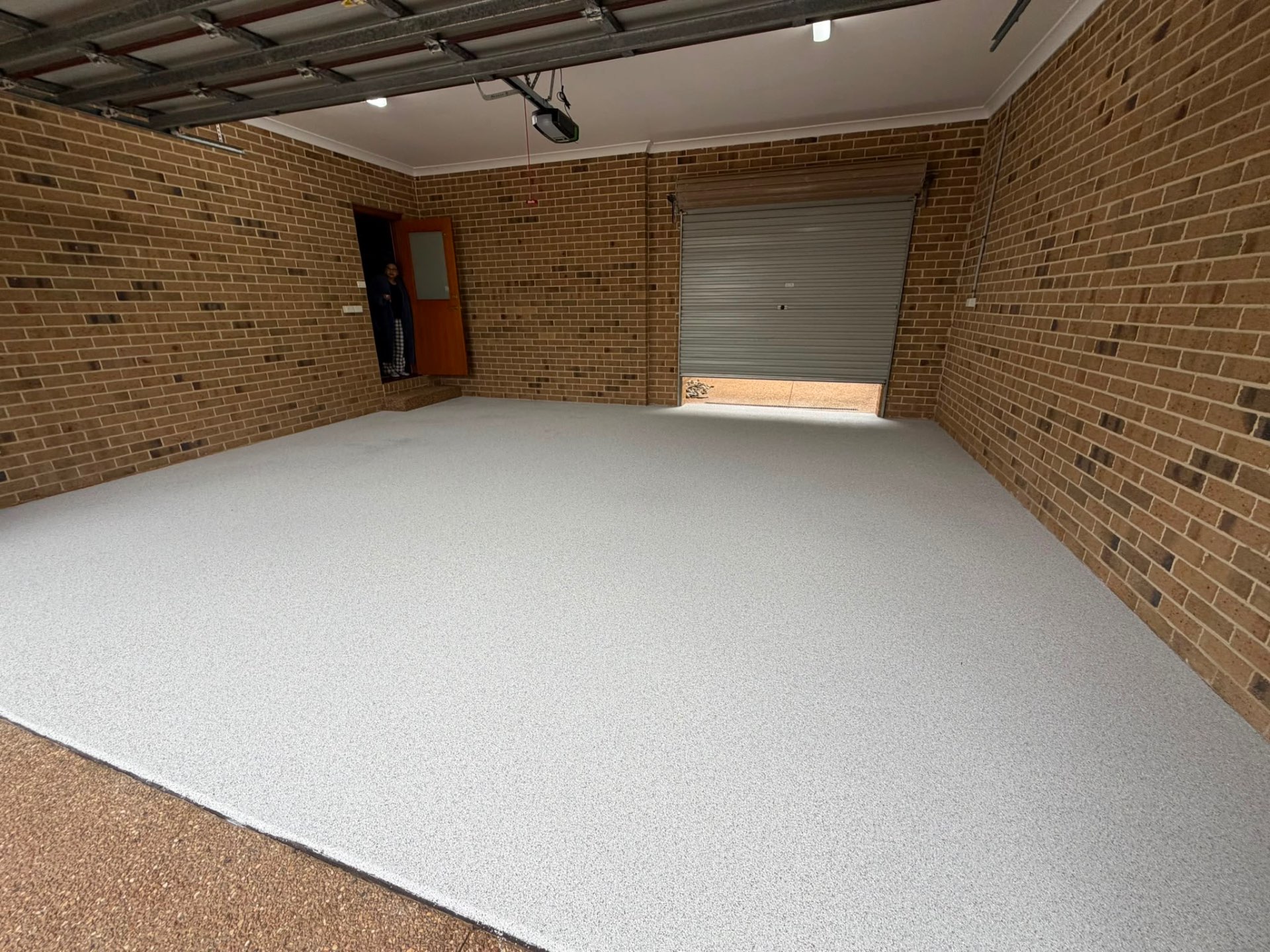 epoxy flake garage floor installed in North York by Buildwell Flooring Solutions
